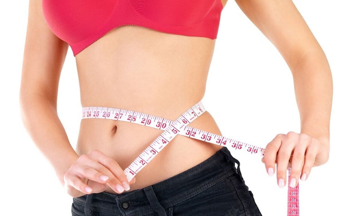 measure of the waist by losing weight of 10 kg per month