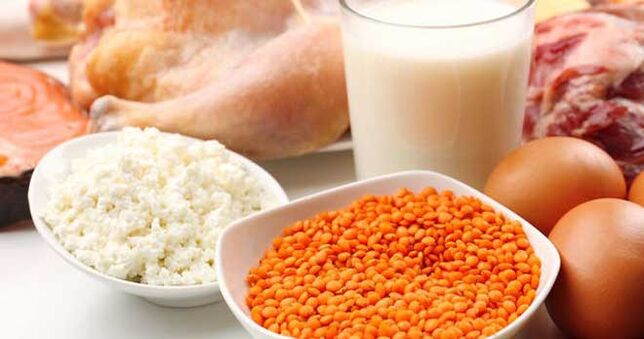 Products containing proteins